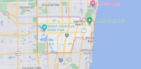 Lice Removal Service Deerfield Beach on map