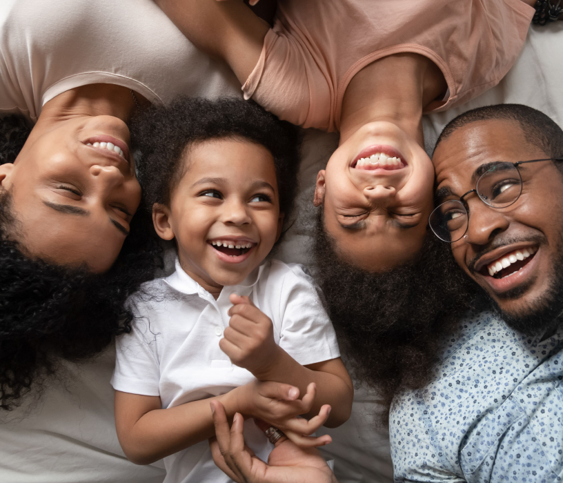 Happy smiling family