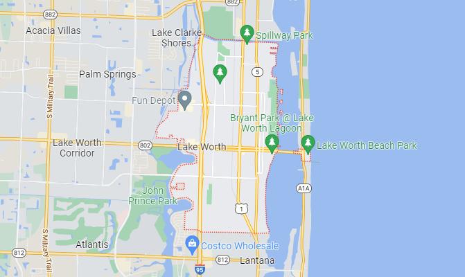 Lice Removal Service Lake Worth on map