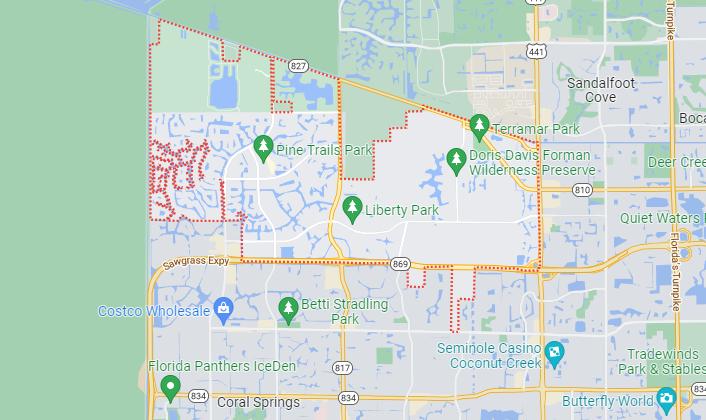 Lice Removal Service Parkland on map